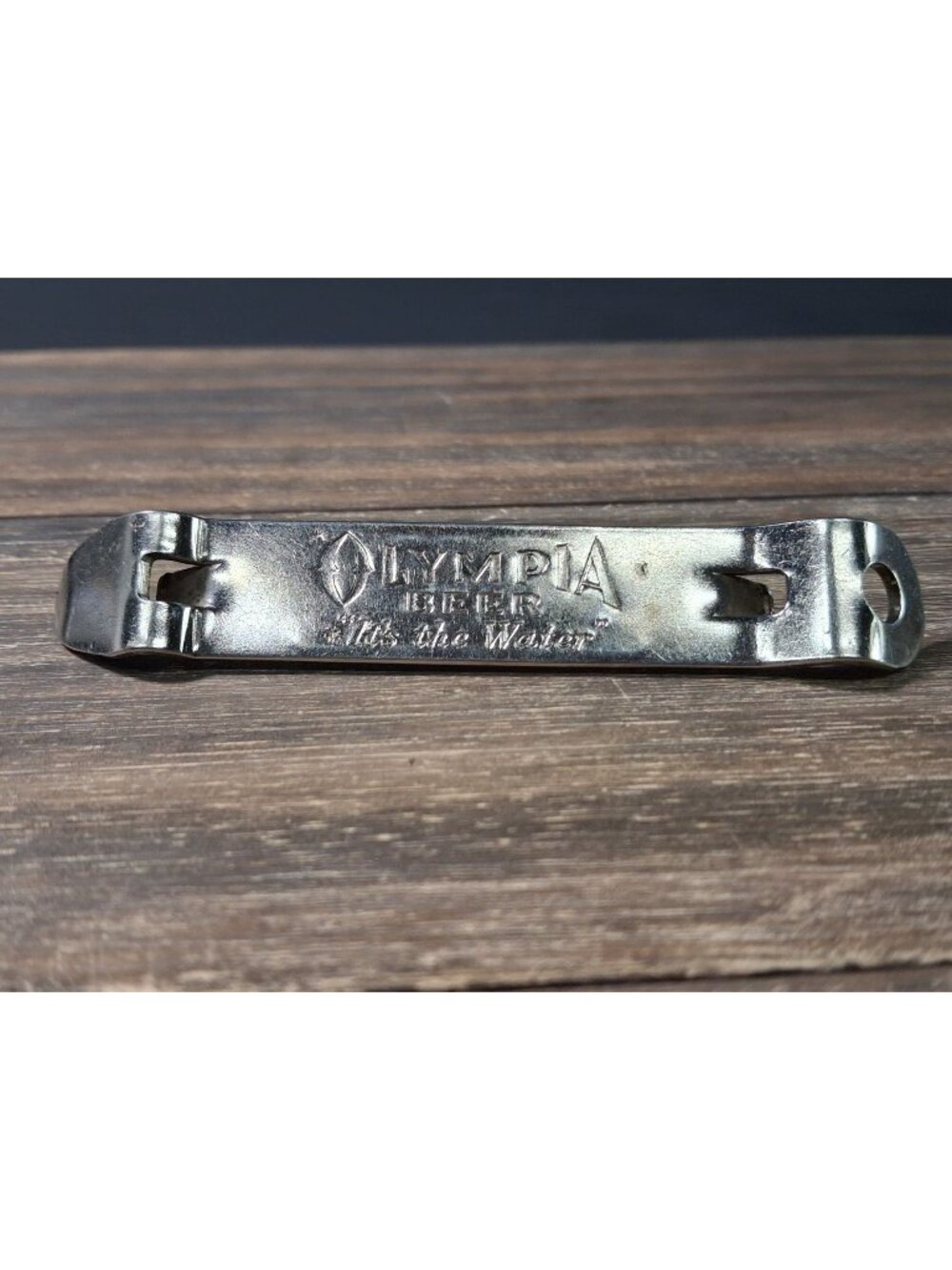 Vintage Olympia Beer Church Key Silver Tone Bottle Opener It's The Water Vaughan